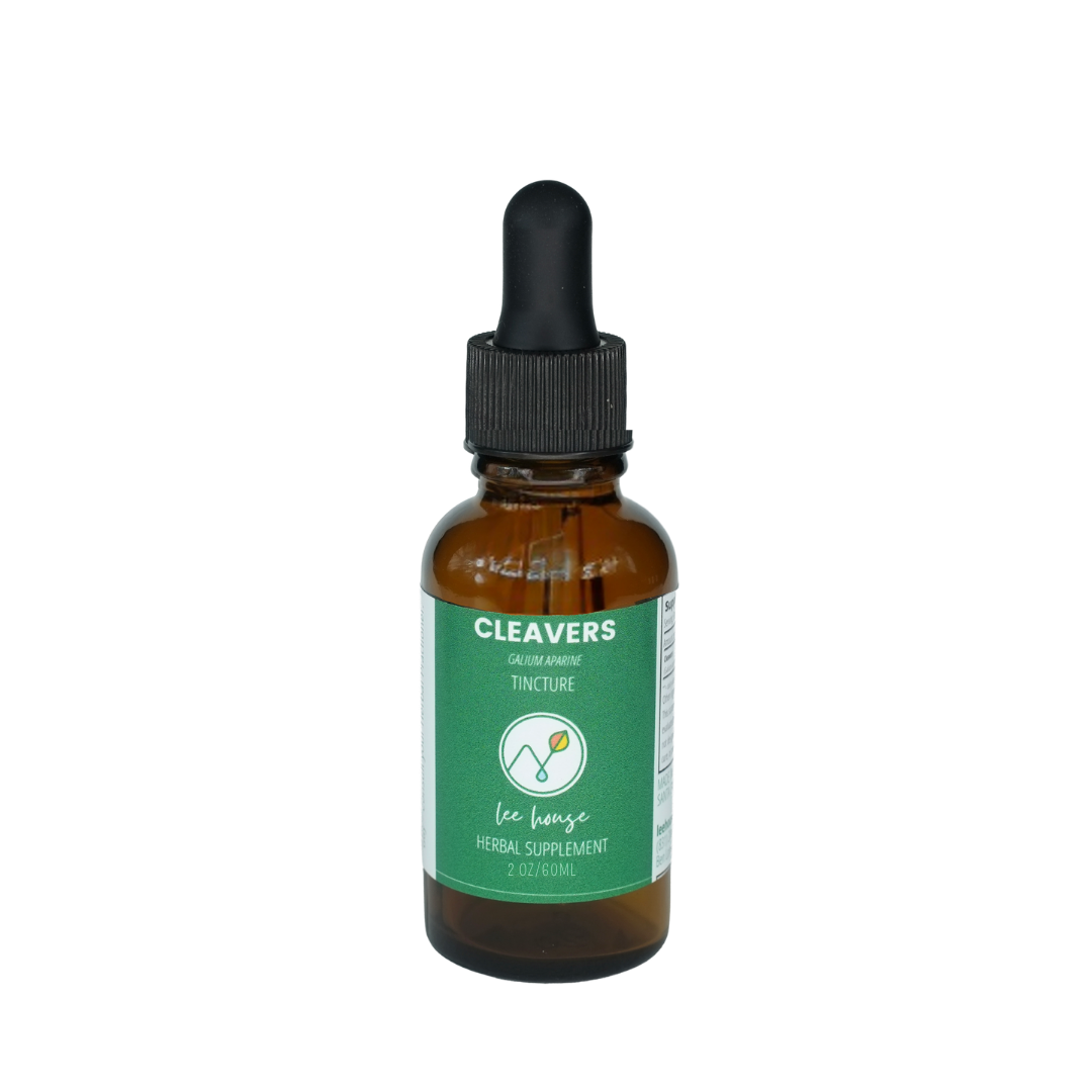 Small-batch Cleavers Tincture for lymphatic support by LeeHouse Apothecary.