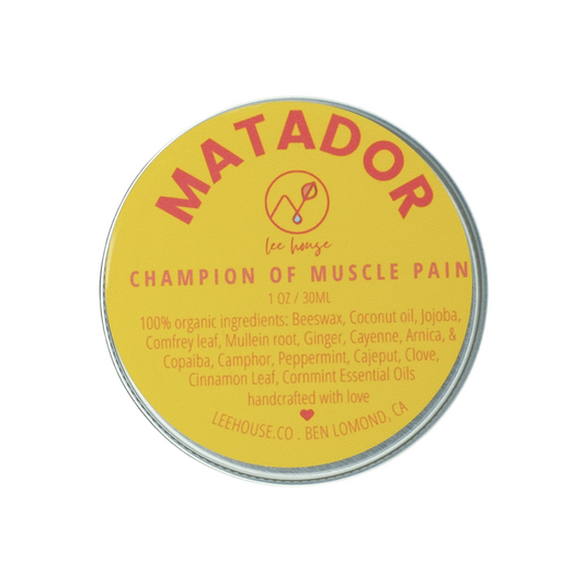 Yellow tin labeled 'Matador' with text on a white background